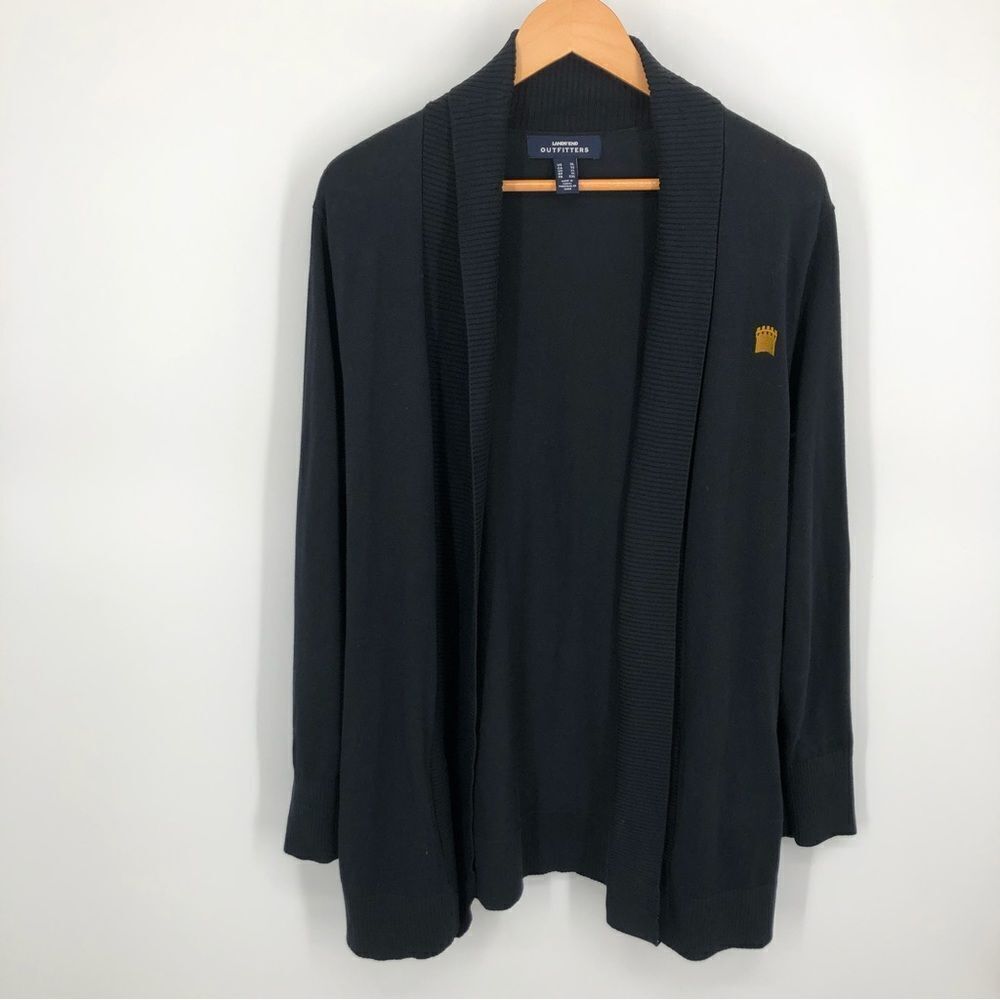 Lands End School‎ Uniform Cotton Modal Shawl Collar Cardigan Sweater Womens XL